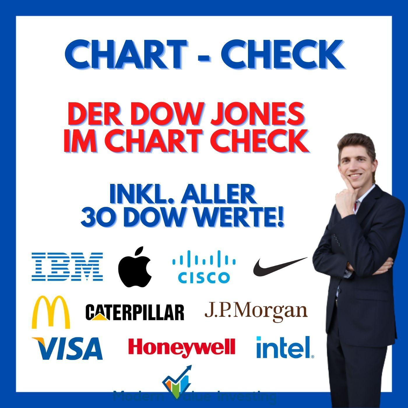 Der DOW JONES! Chart Check Special mit allen DJ30 Werten.
